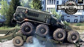 SPINTIRES 2014 - The River Map - Loading the MAZ 537 on a Trailer