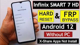 Infinix Smart 7 HD X6516 Hard Reset & Frp Bypass Without Pc - Activity Launcher Not Working 2023