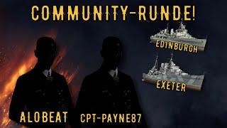 World of Warships Legends - EXETER & EDINBURGH - COMMUNITY-RUNDE [deutsch/ gameplay]