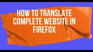 How to translate website automatically in firefox #studentlife #germany #translate #firefox