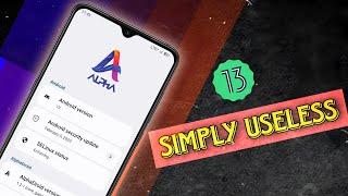 AlphaDroid ROM for Redmi Note 8 - Android 13 - Detailed Review