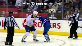 Colton Orr Fights John Scott. Buffalo Sabres vs Toronto Maple Leafs. Jan 21st 2013