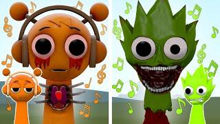 WHAT IF I MAKE A SONG WITH HORROR ORANGE VS HORROR LIME SPRUNKI in Garry's Mod!