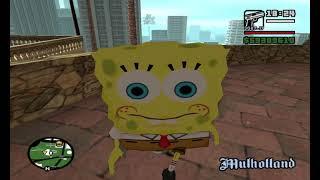 GTA San Andreas with Spongebob mods - Gameplay #1