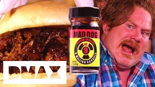 Casey Webb Takes On A 9 MILLION Scoville Pulled Pork Challenge | Man v. Food