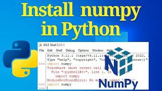 How to install NumPy on Python in Windows 10 |  PIP install NumPy | NumPy installation in Windows