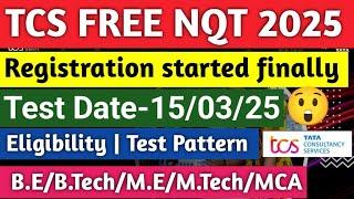 TCS Free NQT 2025 Registration started| Step by Step Process |Exam Patteren #tcs