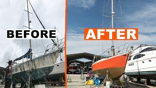 ️We FINALLY installed our brand new mast on our abandoned boat!! #134