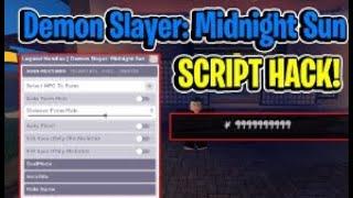 Script GUI Hack AUTOFARM INVISIBLE GODMODE AND MORE PASTEBIN [Demon Slayer Midnight]