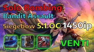 VENTI - Solo Bombing Albion East Bandit Assault using Siegebow (Albion Online)