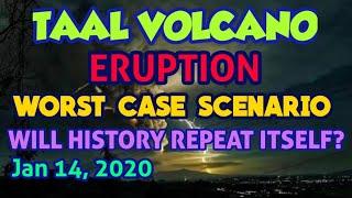 TAAL VOLCANO ERUPTION WORST CASE SCENARIO.  Jan 2020. Batangas, Philippines. Supervolvano. Tagaytay.