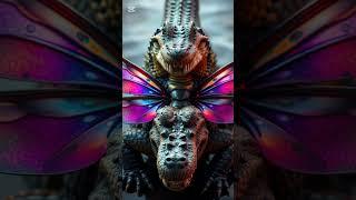 Alligator Meets Dragonfly: A Stunning Visual Fusion #shortvideo #viralvideo #subscribemychannel