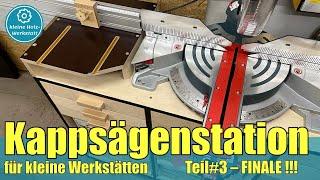 Kappsägenstation für kleine Werkstätten⎜ Teil #3⎜Anschlag u. Tischverlängerung⎜kleine holzwerkstatt