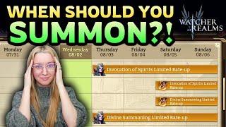 When is the BEST time to SUMMON?  Summoning System Deep Dive  Watcher of Realms