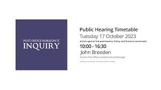 John Breeden - Day 77 PM (17 October 2023) - Post Office Horizon IT Inquiry