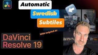 add AUTOMATIC SWEDISH !! SUBTITLES in Davinci Resolve Studio Tutorial