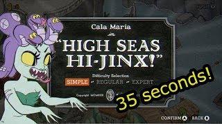 Cuphead Speedrun - High Seas Hi-Jinx Simple (0:35)