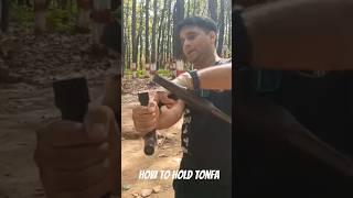 How to hold Tonfa(Matayoshi Kobudo)#uttarakhand #karate #martialarts #kobudo
