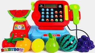 Let's Play in the Grocery Shop with a Toy Cash Register