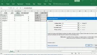 Using VLOOKUP in Excel to Find Data In a List