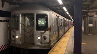 IND Queens Blvd Line: (E) Exp and (M) (R) Lcl Trains with Garbage Train @ Queens Plaza