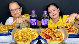 SPICY️ PIZZA EATING CHALLENGE| DOMINO'S PIZZA CHALLENGE|PANEER PIZZA#food#mukbang#asmr#foodie#viral