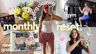 vlog: reset for a new month with me! goals, apartment clear out, workouts, hauls