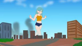 Giantess Jenny walking