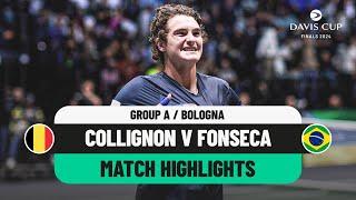 Raphael Collignon v Joao Fonseca Highlights | Belgium v Brazil Davis Cup 2024 Finals Group Stage