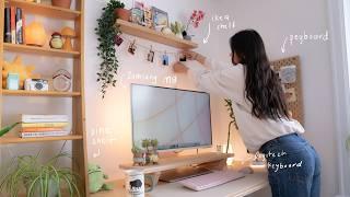 Desk Makeover  cozy wfh setup + ikea vlog