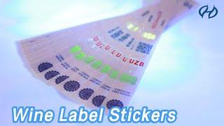 Custom Wine Label Stickers Holographic Anti Counterfeit For Brand Protection