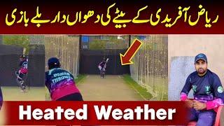 Farhan afridi batting practice in shaheen afridi cricket academy In