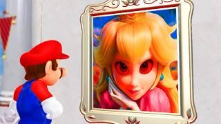 What happens when Mario enters the EVIL Peach Painting in Super Mario Odyssey?