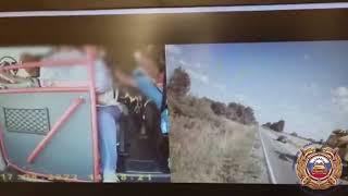 ДТП с перевернувшимся автобусом под Гвардейском заснял регистратор. 17.08.22