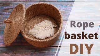 No sew Rope basket DIY tutorial  Easy and cool !)