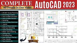 Complete AutoCAD Tutorial in 5 Hours | 🟢LIVE Project working