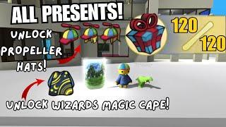 ALL 120 PRESENTS! UNLOCK PROPELLER HAT! UNLOCK WIZARDS MAGIC CAPE! Wobbly Life for PS4/PS5/Xbox/PC