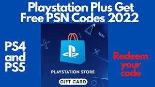 Playstation Plus Get Free PSN Codes 2022