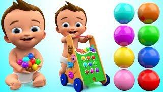 Caterpillar Wooden Toy Hammer Balls 3D | Learn Colors for Children with Baby Kids Educational Toys