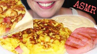 ASMR: FRENCH FRIES OMELETTE & GRILLED BALONEY  | No Talking Mukbang - 먹방 | Real Eating Sounds