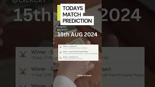 TODAYS MATCH PREDICTION (2) ll 15-08-2024 ll #predictions #betting #bettingexpert #bet