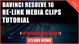 DaVinci Resolve 16 - Re-link Media Clips Tutorial - [ Fix Media Offline ]