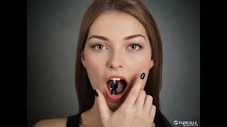 Giant girl eats a tiny man - vore