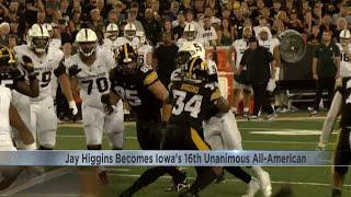 Jay Higgins becomes Iowa's 16th unanimous All-American