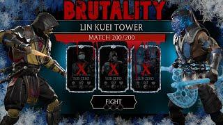 Lin Kuei Tower 200 Brutal Battle and Sub-Zero FX!