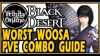 Black Desert WOOSA COMBO PVE Trinity Online Guide Best Lazy Skill Addon Enhancement Build