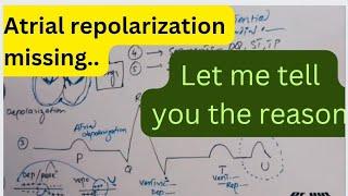 ECG : why atrial repolarization is not  visible on standard ECG .& do see the description.