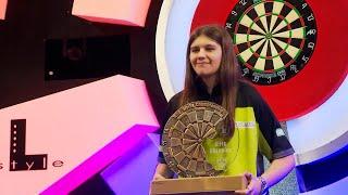 Paige Pauling Lifts the Trophy! Girls World Champion After Beating Sophie McKinlay at Lakeside