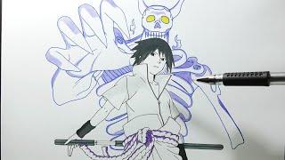 How to draw Sasuke Susanoo | step by step (547)