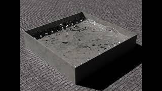 3Ds Max - Water Fluid Studies - Water in a Box